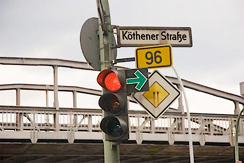 Attention, à Berlin le feu rouge est parfois vert
