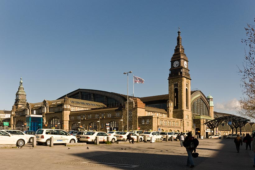 La gare centrale à Hambourg