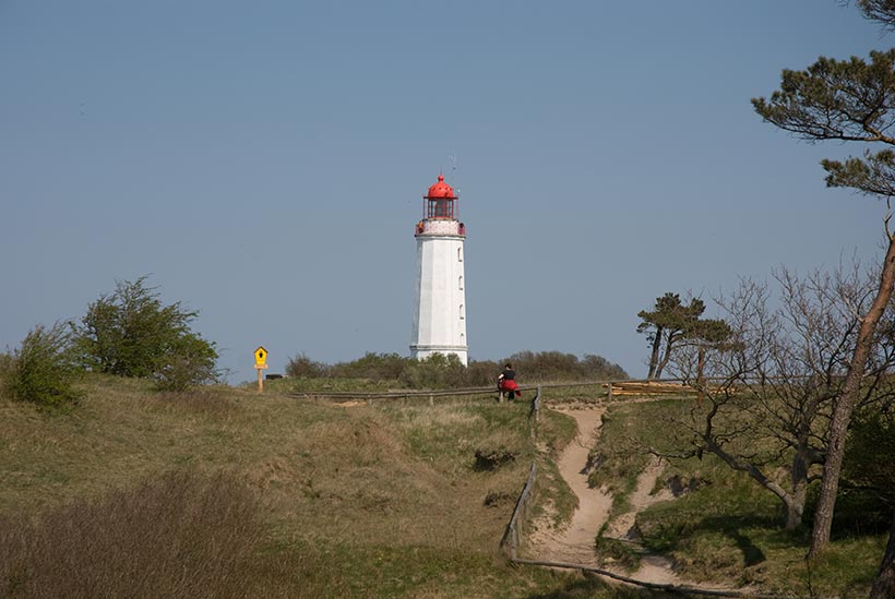 Le phare au nord d'Hiddensee